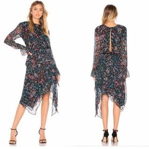 IRO Blank Tiered Midi Dress REVOLVE sz 36